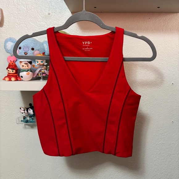 Abercrombie & Fitch YPB Curve Love Corset Slim V-Neck Tank Top Size Small - Picture 2 of 7